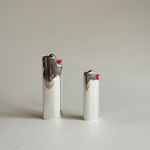 sterling silver 925 striped bic lighter cover