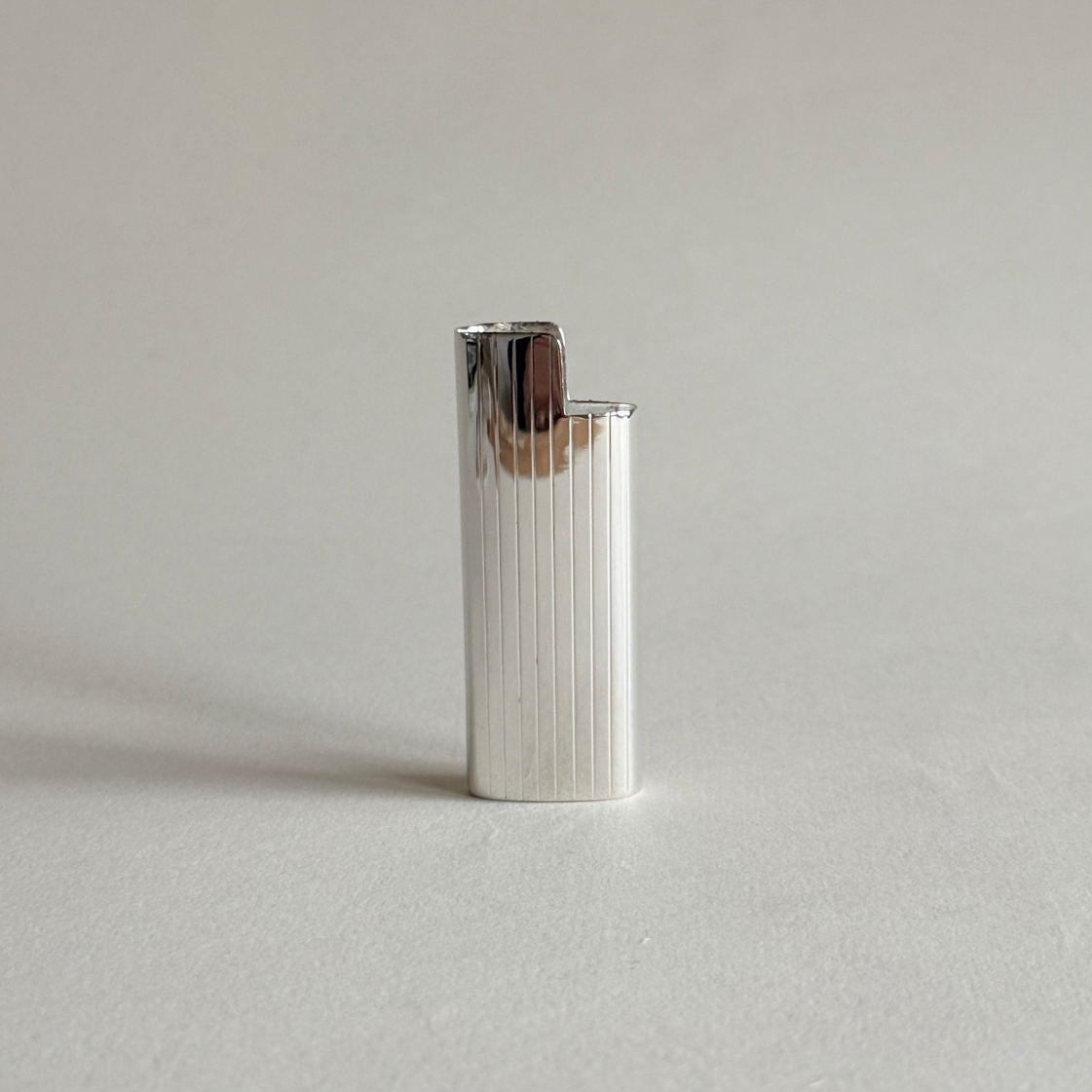 sterling silver 925 striped mini bic lighter cover
