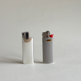 sterling silver 925 striped mini bic lighter cover
