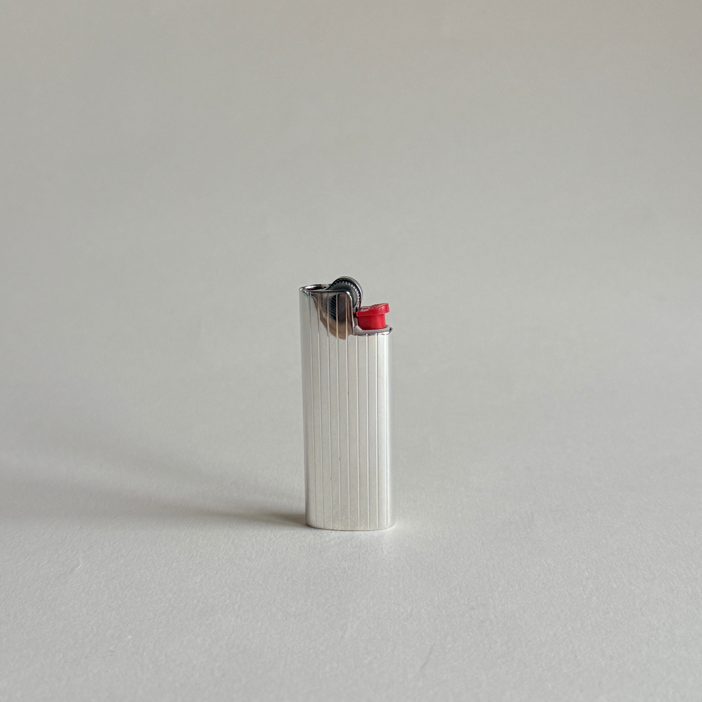 sterling silver 925 striped mini bic lighter cover