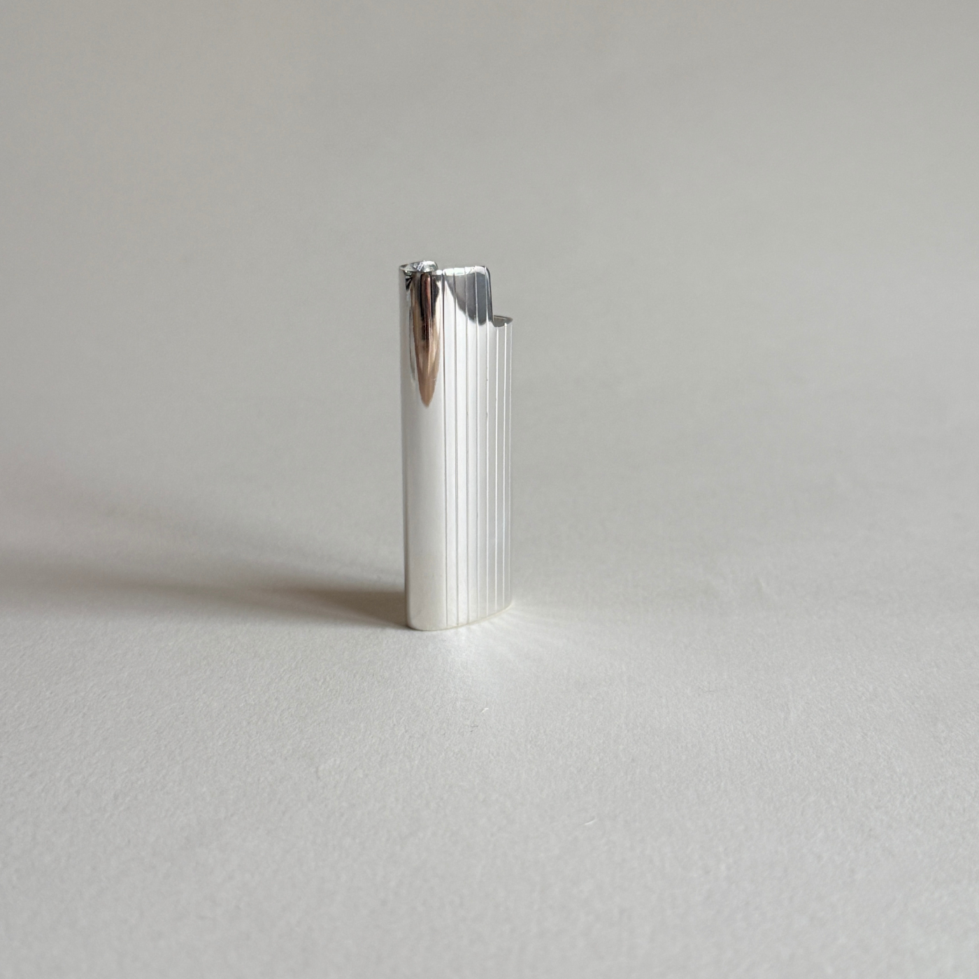 sterling silver 925 striped mini bic lighter cover