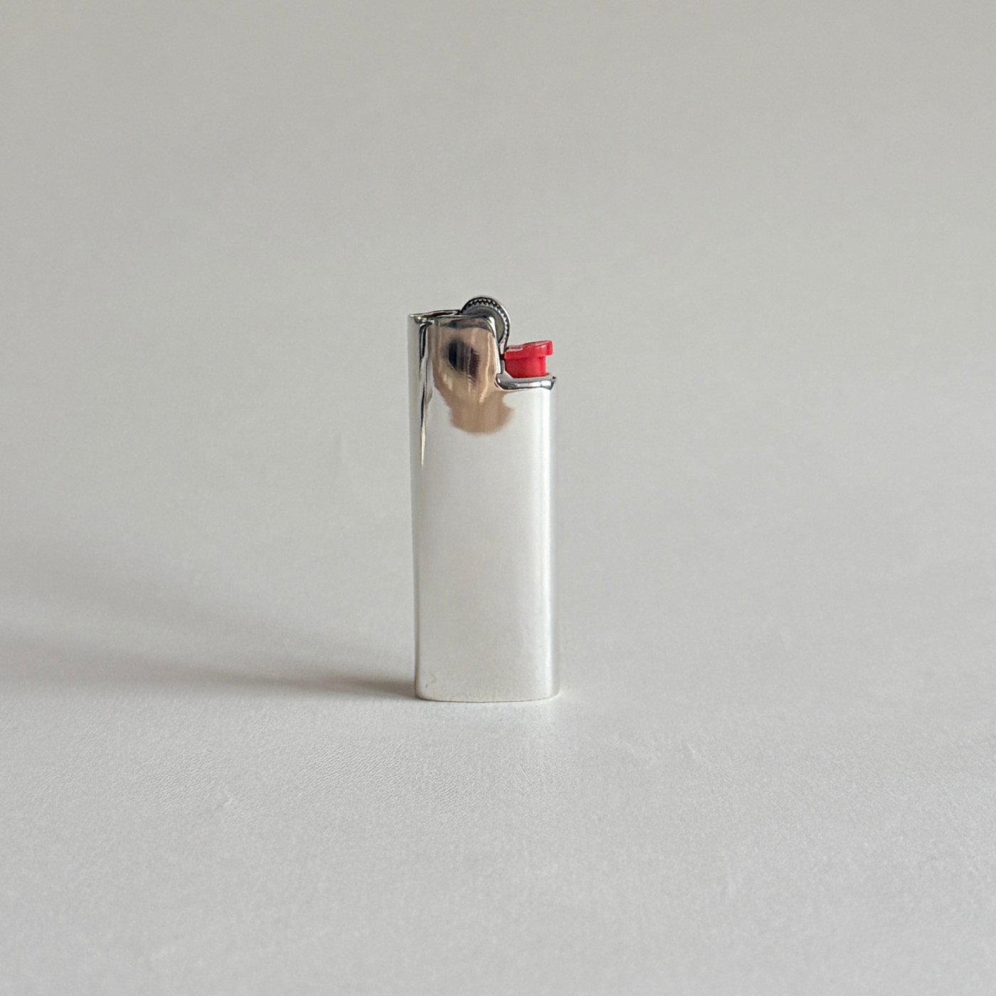 Sterling Silver 925 mini Bic Lighter polished mirror Case Final