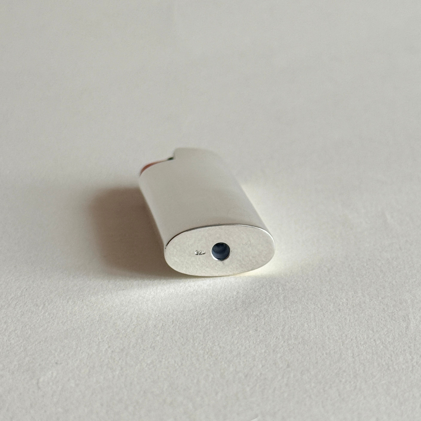 Sterling Silver 925 mini Bic Lighter polished mirror Case Final hallmark