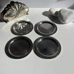 Sterling Silver Italian glass coasters - L'Officina General Store