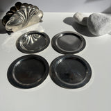 Sterling Silver Italian glass coasters - L'Officina General Store