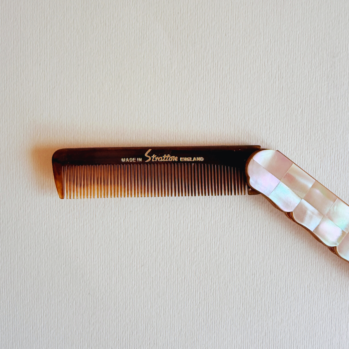 Luxury mother of pearl grooming comb