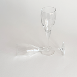 Flûtes à Champagne en Verre | Lot de 2 · Détail Tourbillon