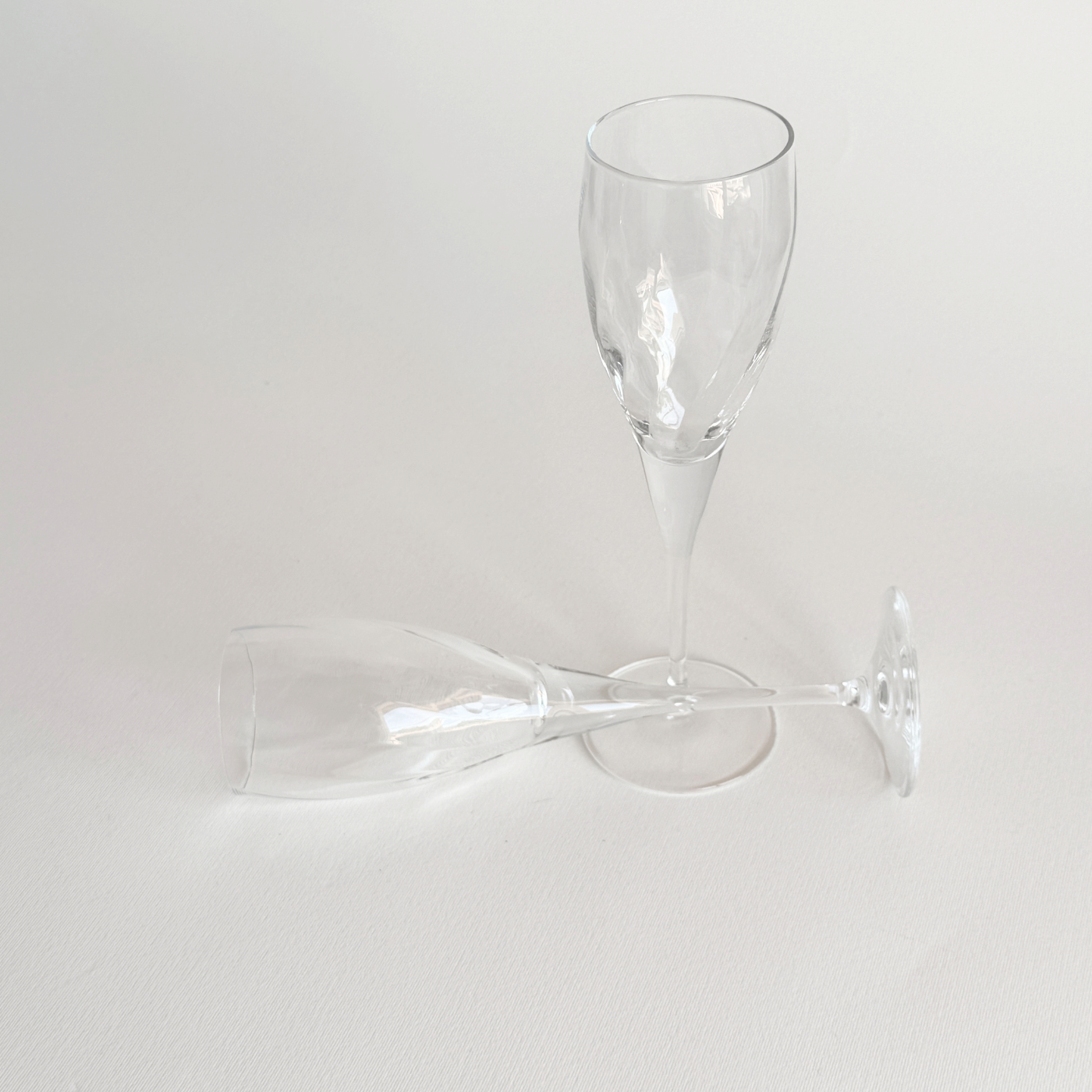 Flûtes à Champagne en Verre | Lot de 2 · Détail Tourbillon