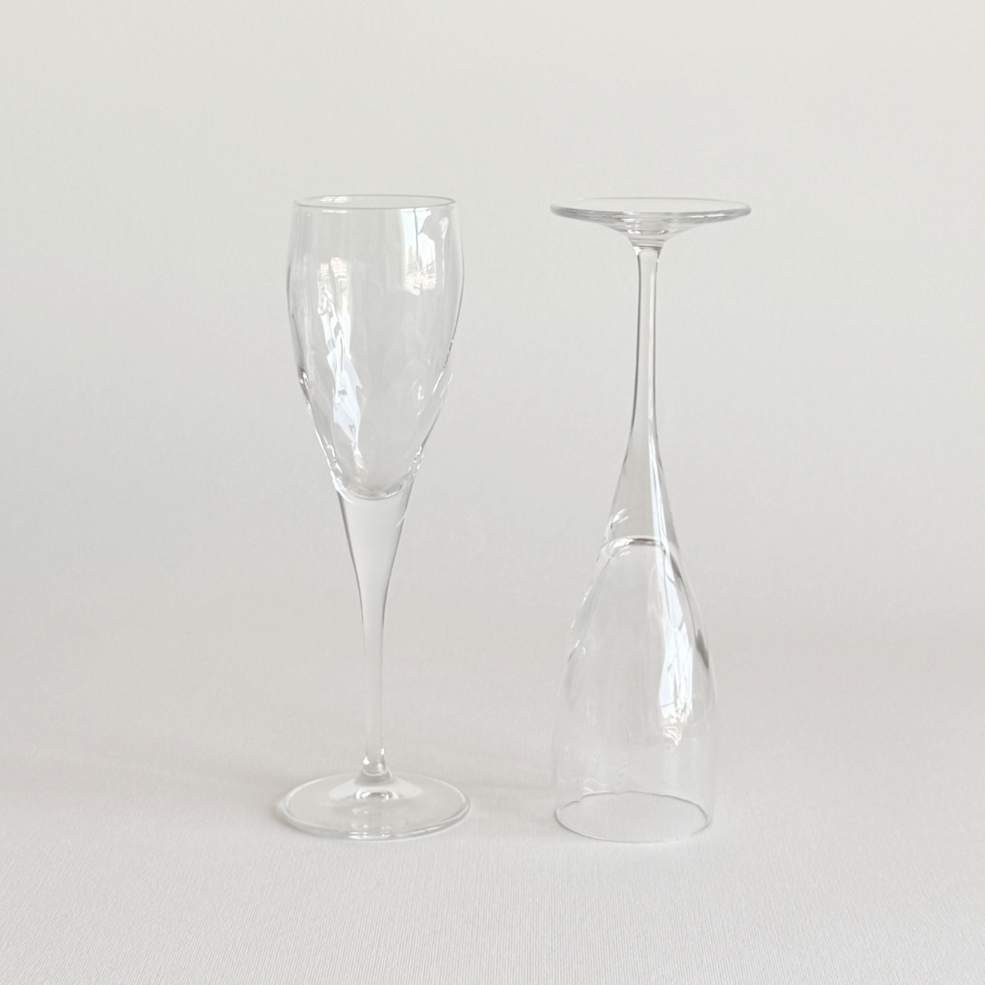 Flûtes à Champagne en Verre | Lot de 2 · Détail Tourbillon