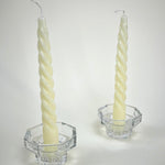 SET OF 2 I TWIST PILLAR CANDLES I Pearl Butter - L'Officina General Store