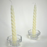 SET OF 2 I TWIST PILLAR CANDLES I Pearl Butter - L'Officina General Store