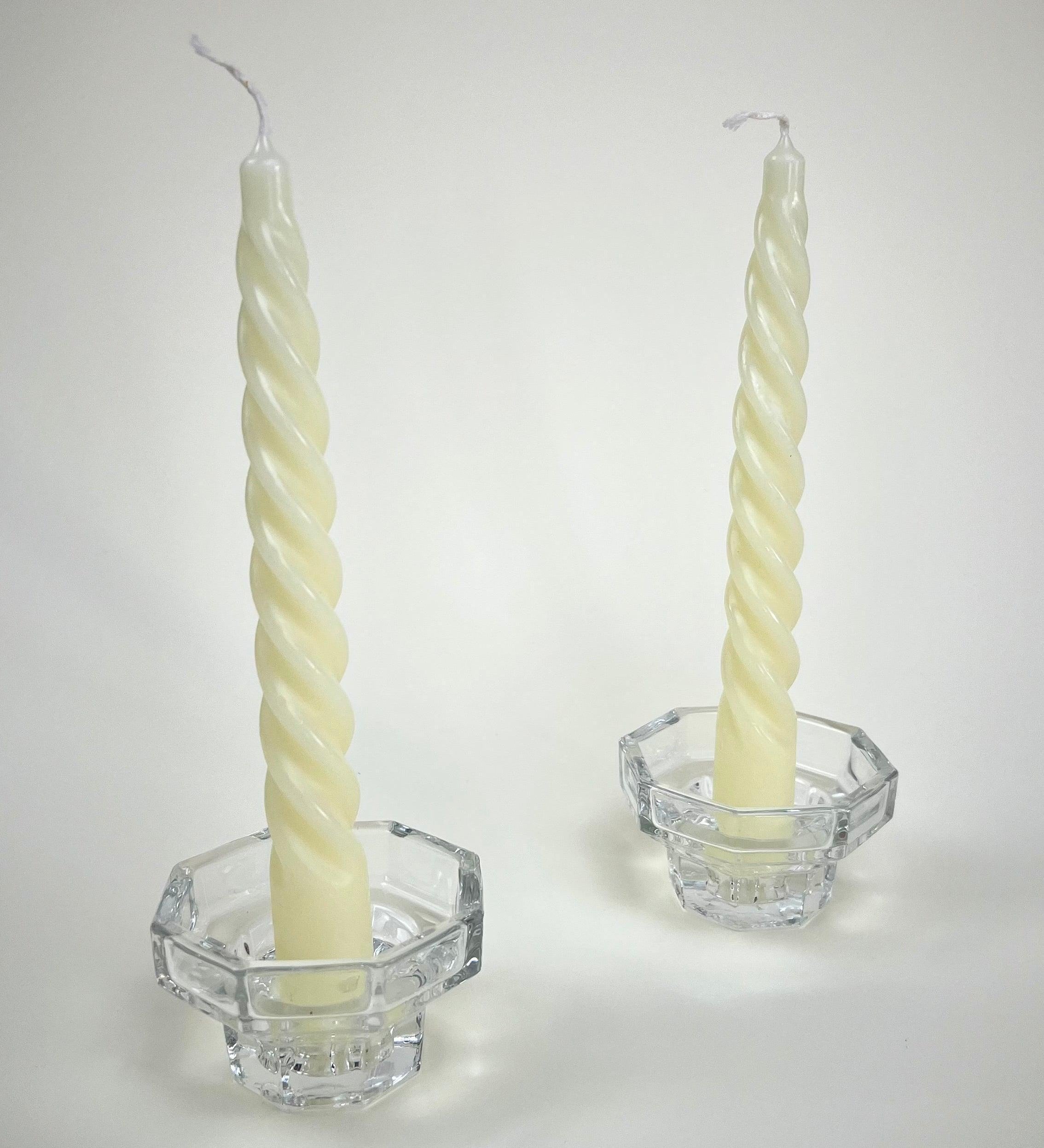 SET OF 2 I TWIST PILLAR CANDLES I Pearl Butter - L'Officina General Store