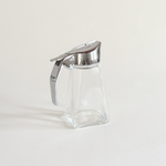 UWO Rostfrei glass sugar dispenser with stainless steel metered pour top