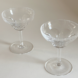 Val Saint Lambert Coppe da Champagne in Cristallo Montana | Set da 2