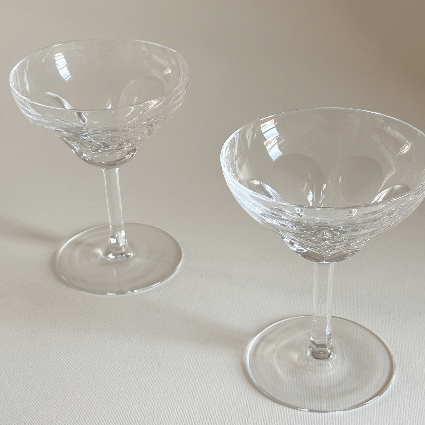 Val Saint Lambert Coupes à Champagne en Cristal Montana | Lot de 2