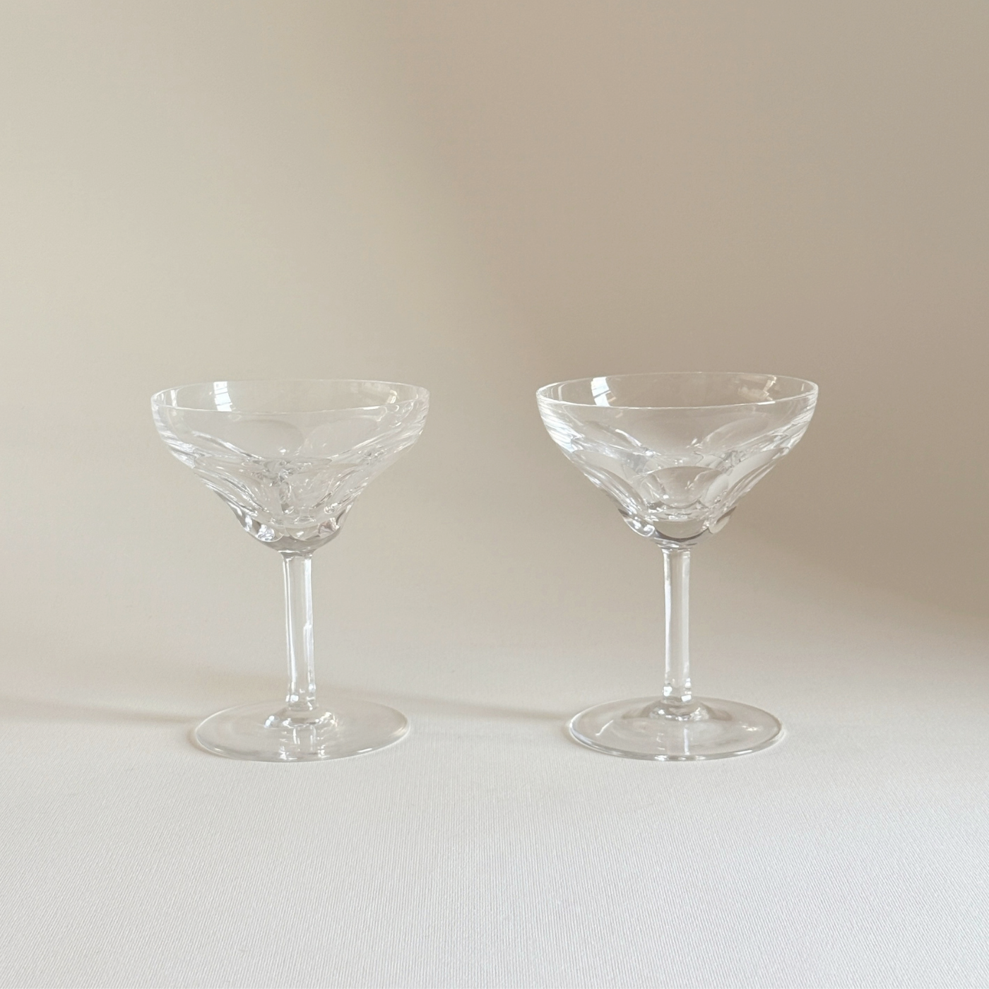 Val Saint Lambert Coupes à Champagne en Cristal Montana | Lot de 2