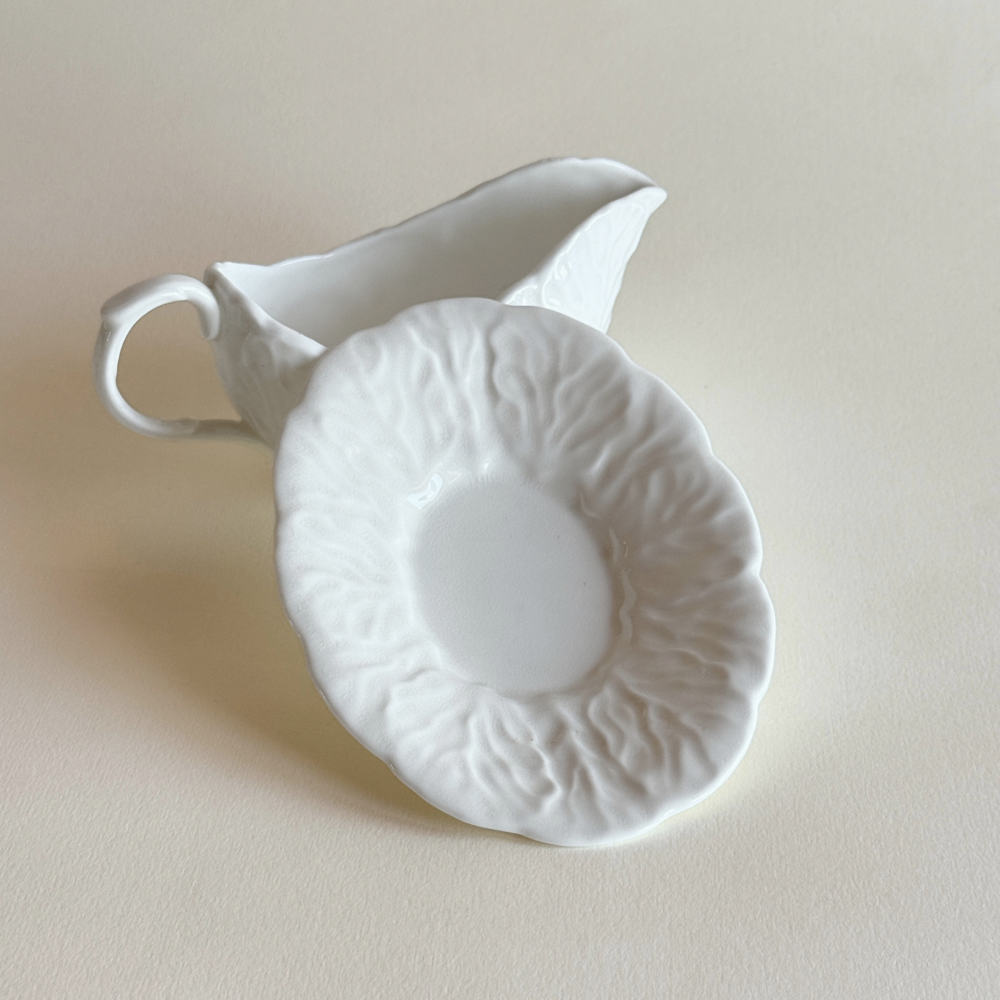 Wedgwood Creamer I Coalport Countryware Cabbage Leaf motif