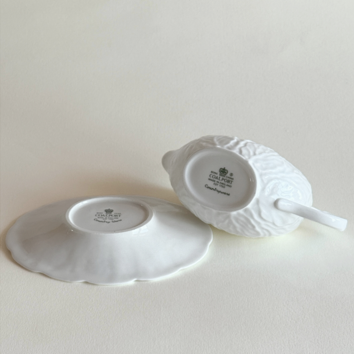 Wedgwood Creamer I Coalport Countryware Cabbage Leaf motif