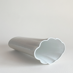White ceramic vase — base view showing underside and overall condition