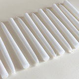 Cereria Graziani Tapered Dinner Candles | Set of 12 · White
