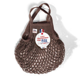Filt 1860 Mini sepia cotton mesh net bag, 25 cm French market bag for everyday errands