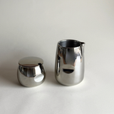 AMC stainless steel creamer and sugar bowl set