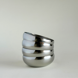 AMC polished Metal Bowls  Large stainless steel  set of four