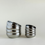 AMC polished Metal Bowls  Large and small stainless steel sets