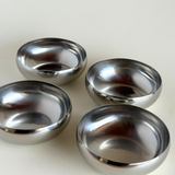 AMC polished Metal Bowls  Large stainless steel set of four