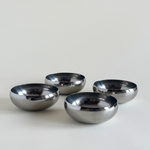 amc stainless steel small four bowls 0629 polished metal art. 0629