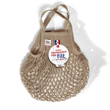 Filt 1860 Mini mastic cotton mesh net bag, 25 x 25 cm French market bag for everyday errands