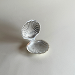 Deschamps Frères silver‑plated shell dish with subtle patina, 12x8x3 cm