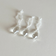 Small clear glass prism Christmas ornaments, set of 3, from 1950s Italian chandeliers, L'Officina