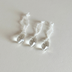 Small clear glass prism Christmas ornaments, set of 3, from 1950s Italian chandeliers, L'Officina