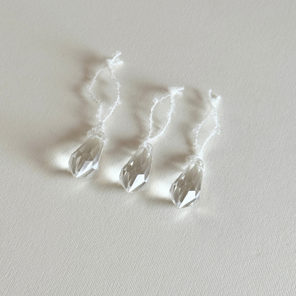 Small Glass Drop Christmas Ornaments | Set of 3, 2020s — L'Officina General Store