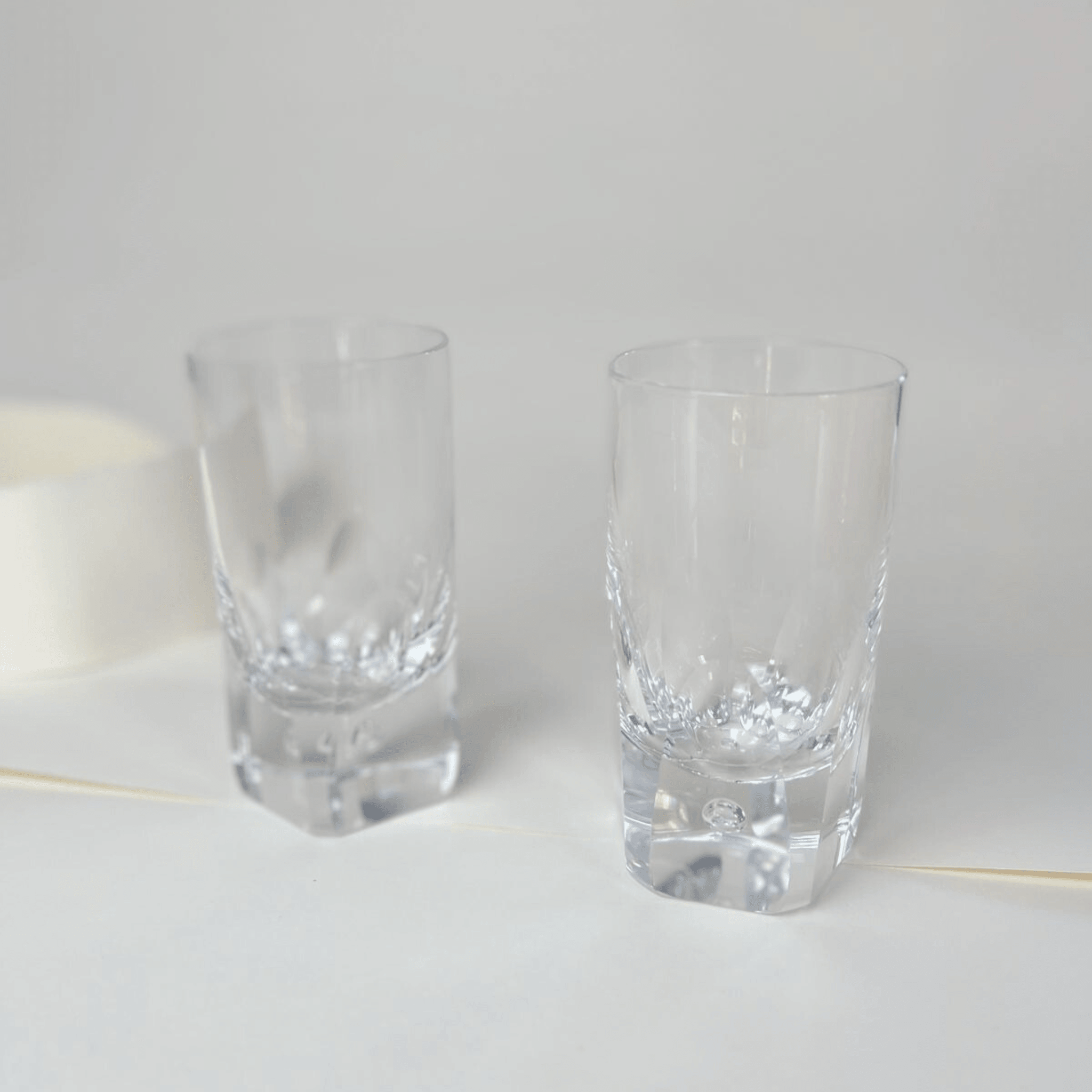 SET OF 2 I CRYSTAL TUMBLERS I Italian Vintage 1960s - L'Officina General Store