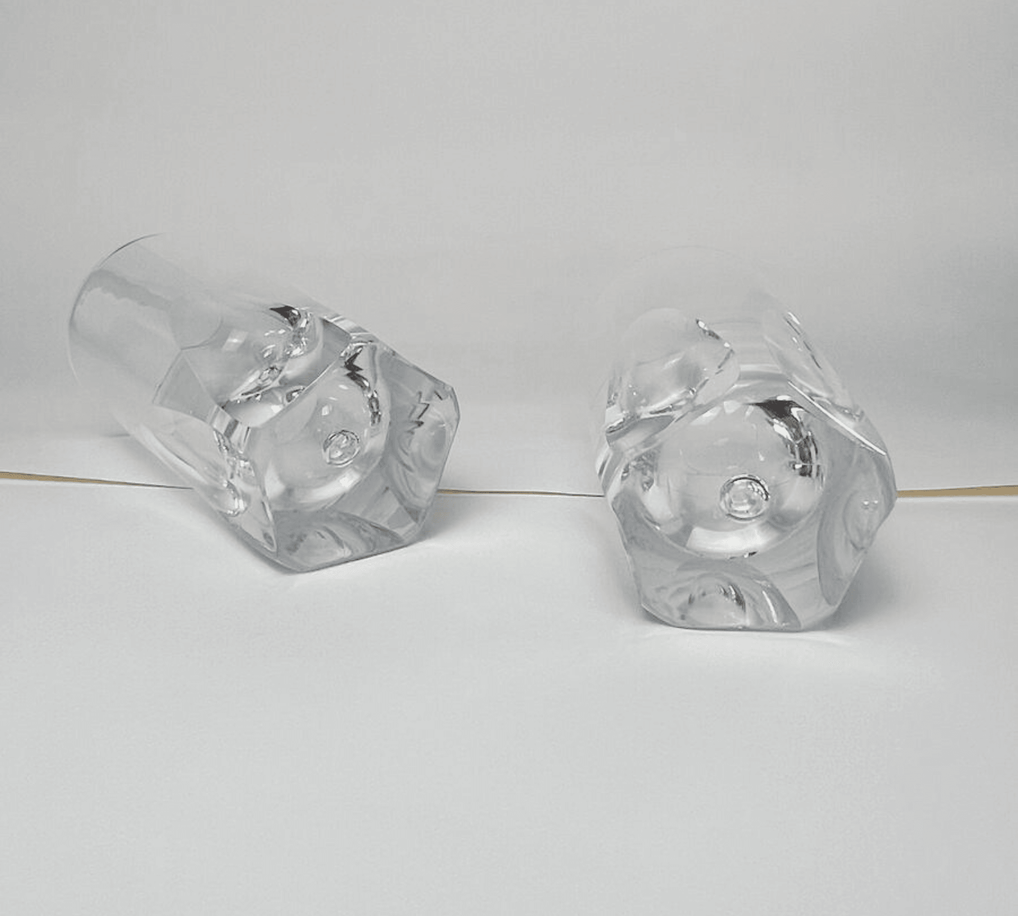 SET OF 2 I CRYSTAL TUMBLERS I Italian Vintage 1960s - L'Officina General Store