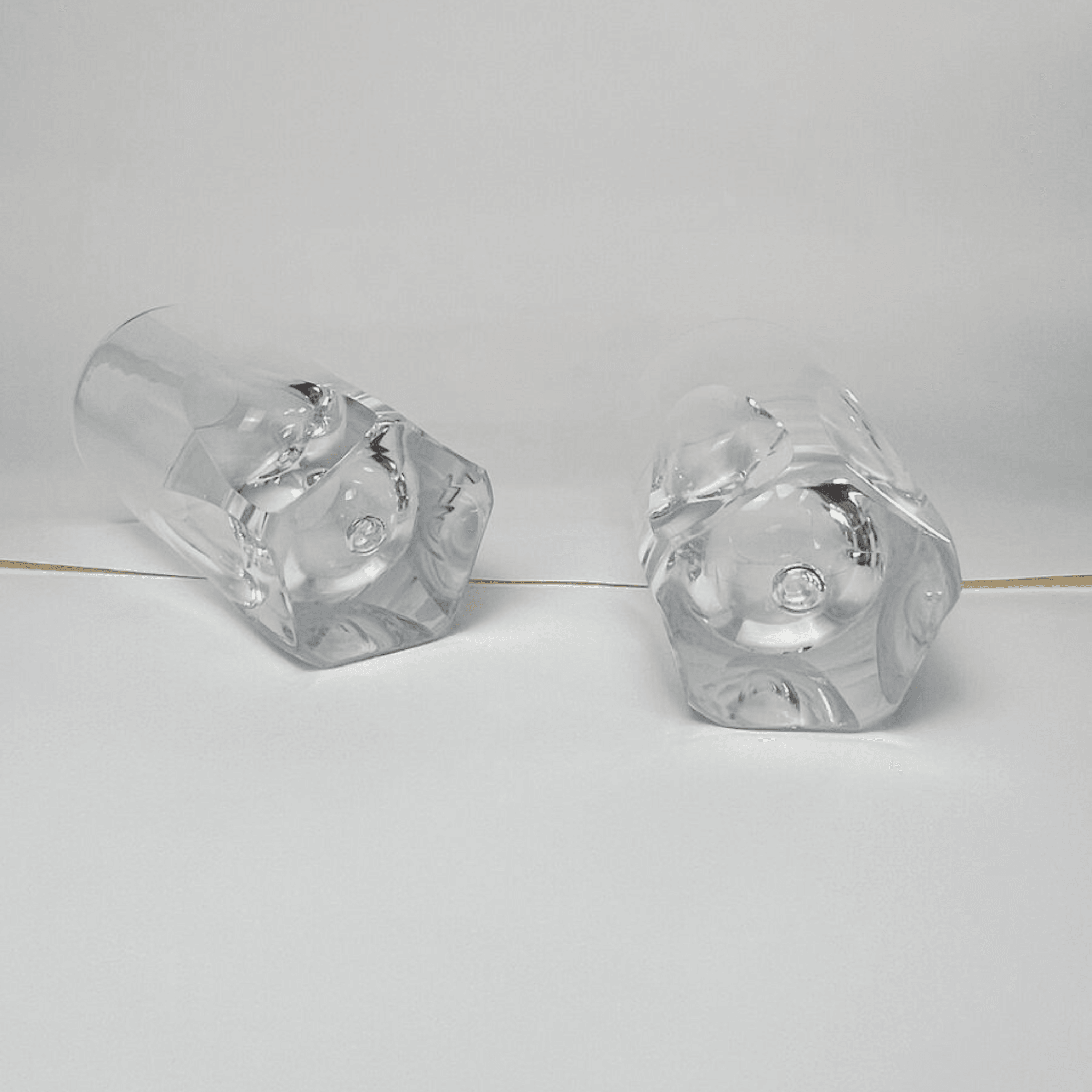 SET OF 2 I CRYSTAL TUMBLERS I Italian Vintage 1960s - L'Officina General Store