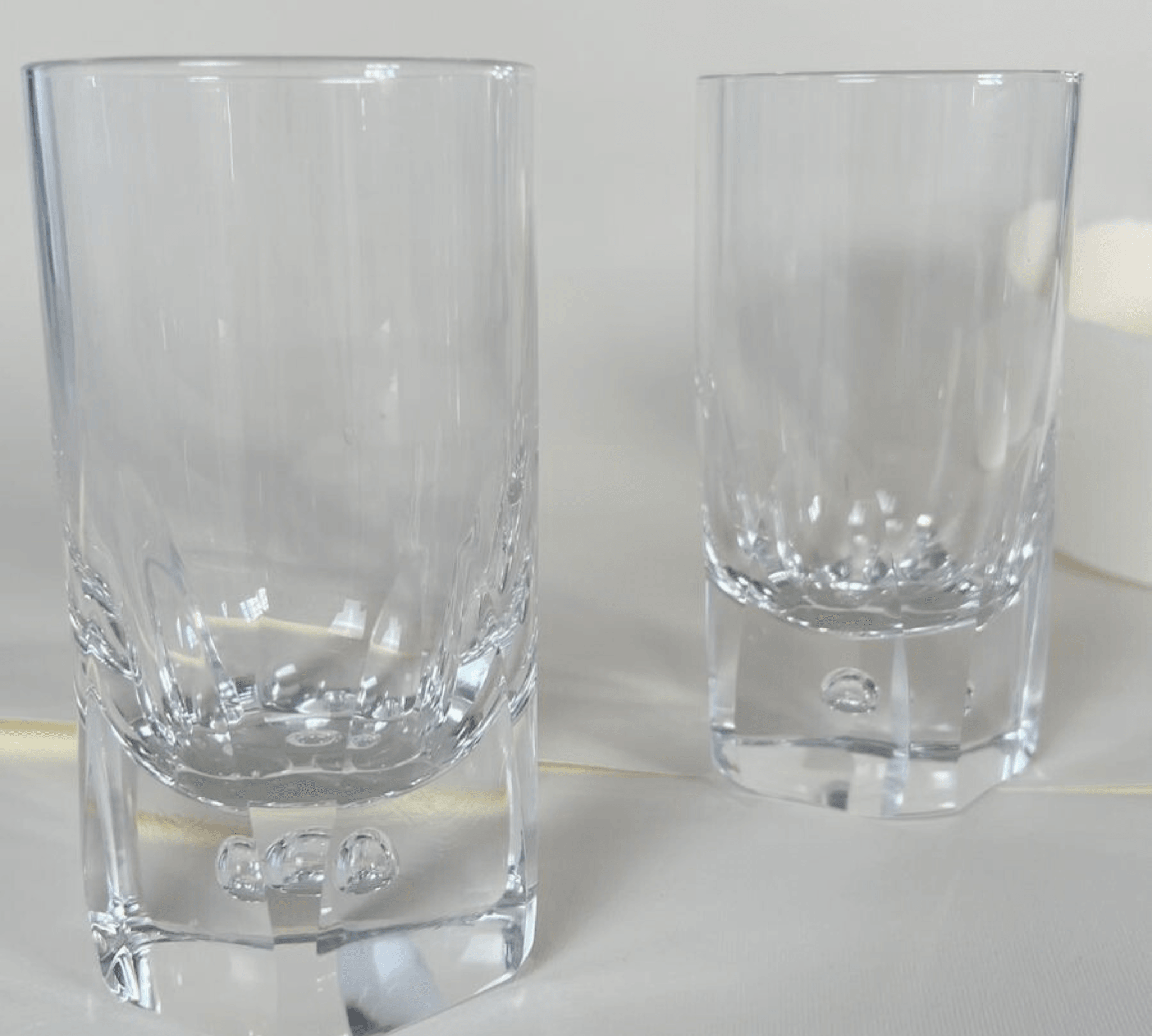 SET OF 2 I CRYSTAL TUMBLERS I Italian Vintage 1960s - L'Officina General Store