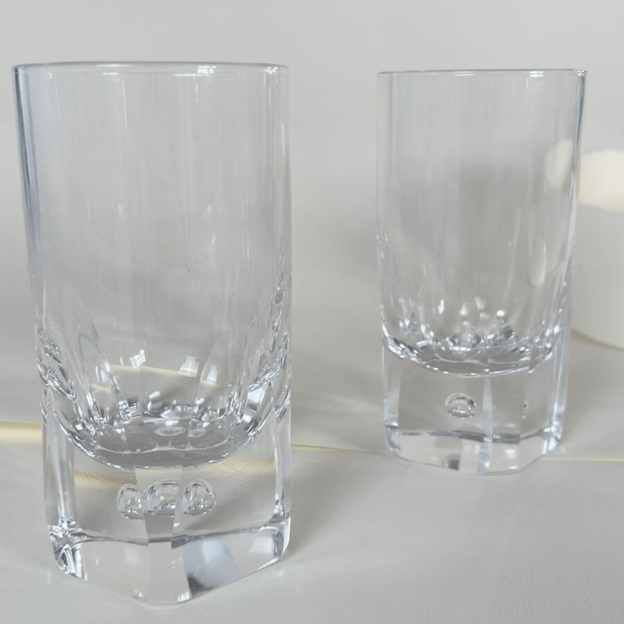 SET OF 2 I CRYSTAL TUMBLERS I Italian Vintage 1960s - L'Officina General Store