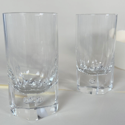 SET OF 2 I CRYSTAL TUMBLERS I Italian Vintage 1960s