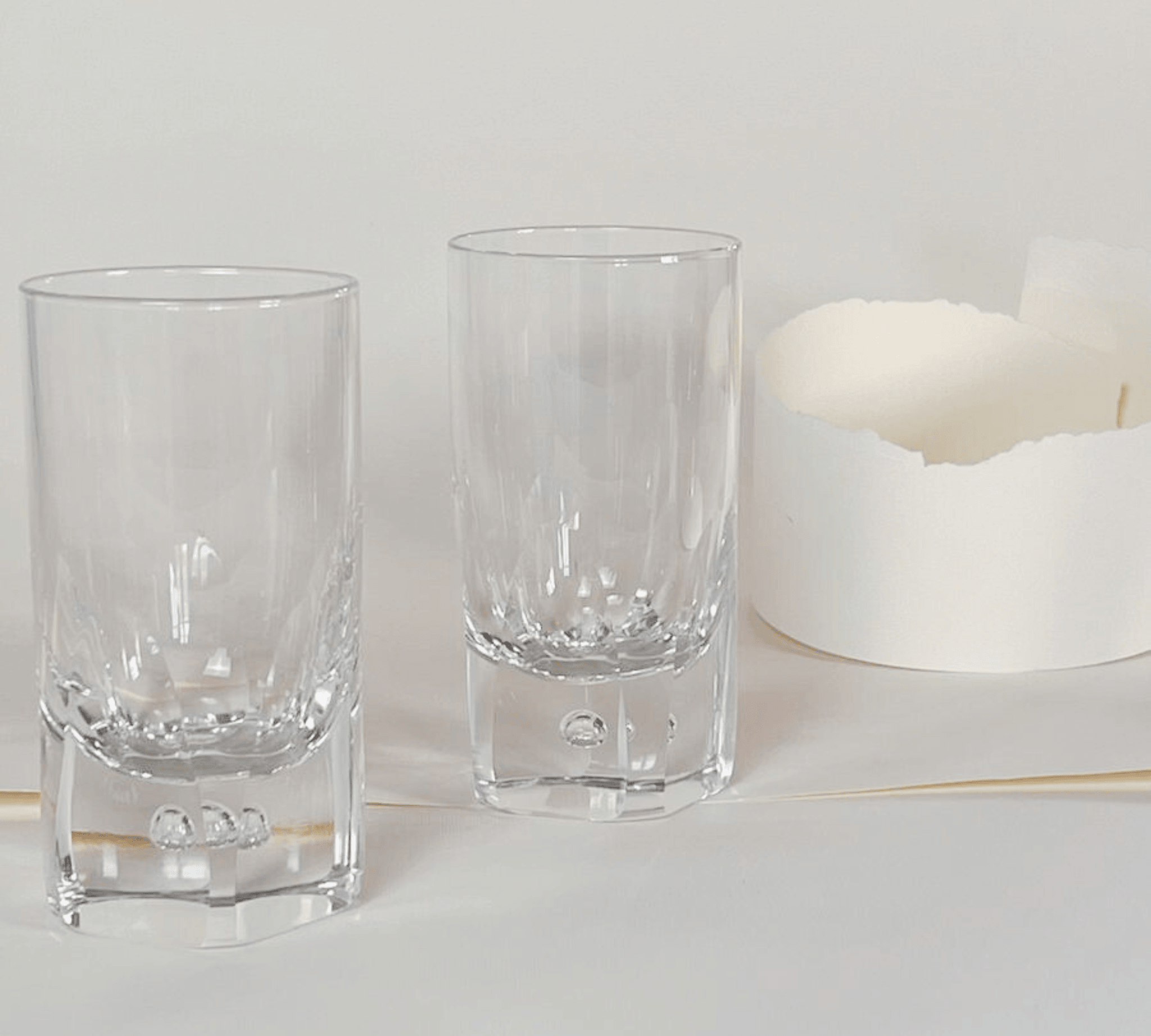 SET OF 2 I CRYSTAL TUMBLERS I Italian Vintage 1960s - L'Officina General Store