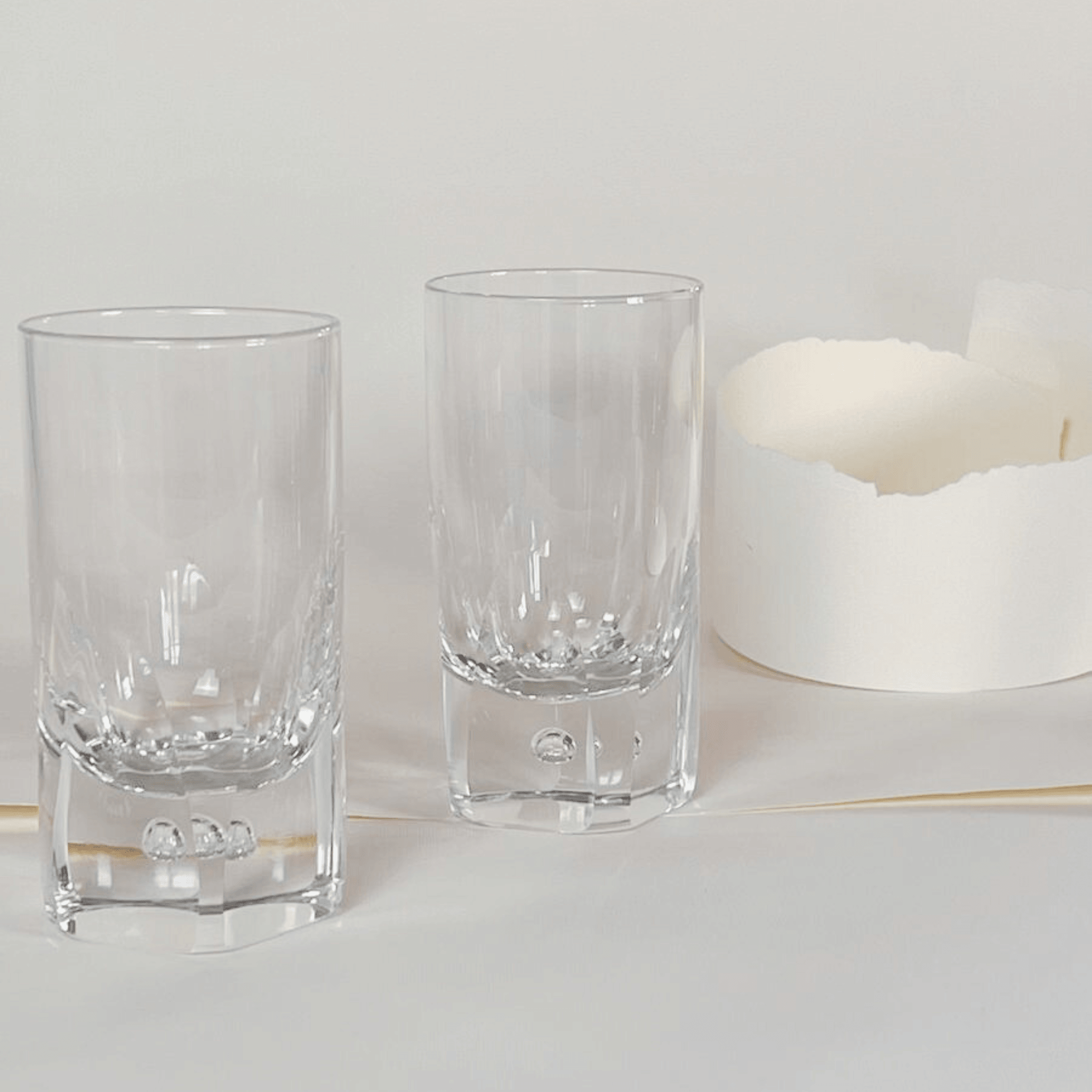 SET OF 2 I CRYSTAL TUMBLERS I Italian Vintage 1960s - L'Officina General Store