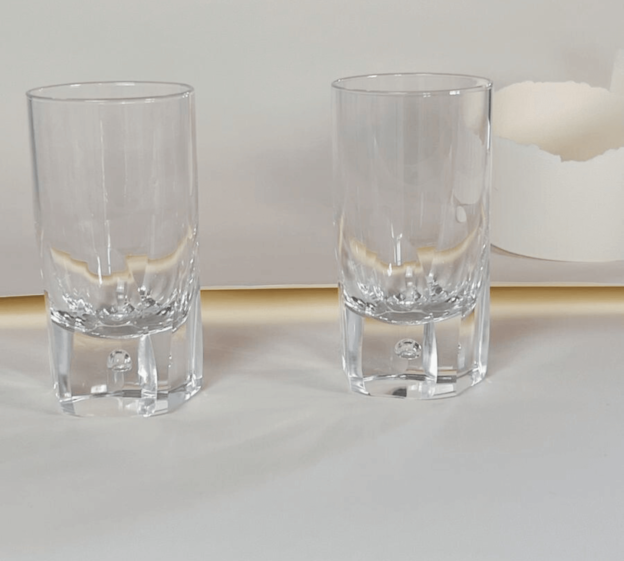 SET OF 2 I CRYSTAL TUMBLERS I Italian Vintage 1960s - L'Officina General Store