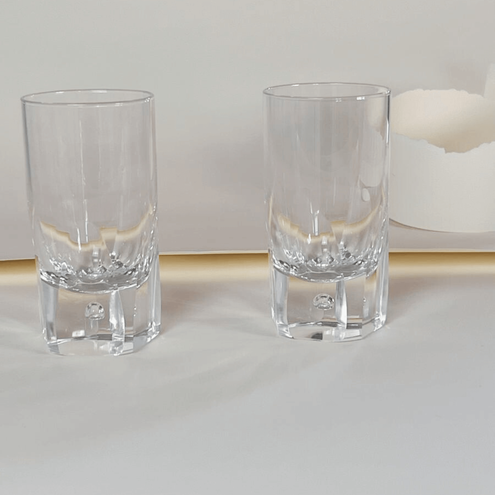SET OF 2 I CRYSTAL TUMBLERS I Italian Vintage 1960s - L'Officina General Store