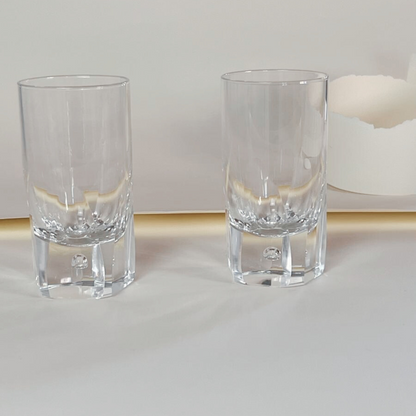 SET OF 2 I CRYSTAL TUMBLERS I Italian Vintage 1960s