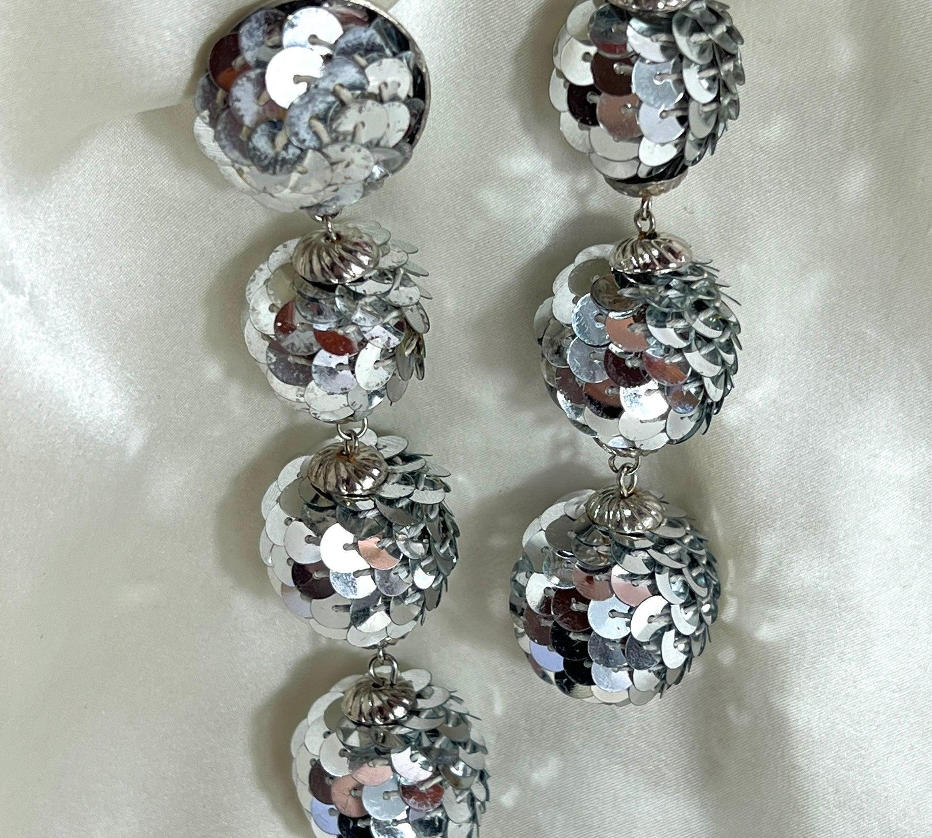 DISCOBALL SEQUIN CLIP EARRINGS - L'Officina General Store