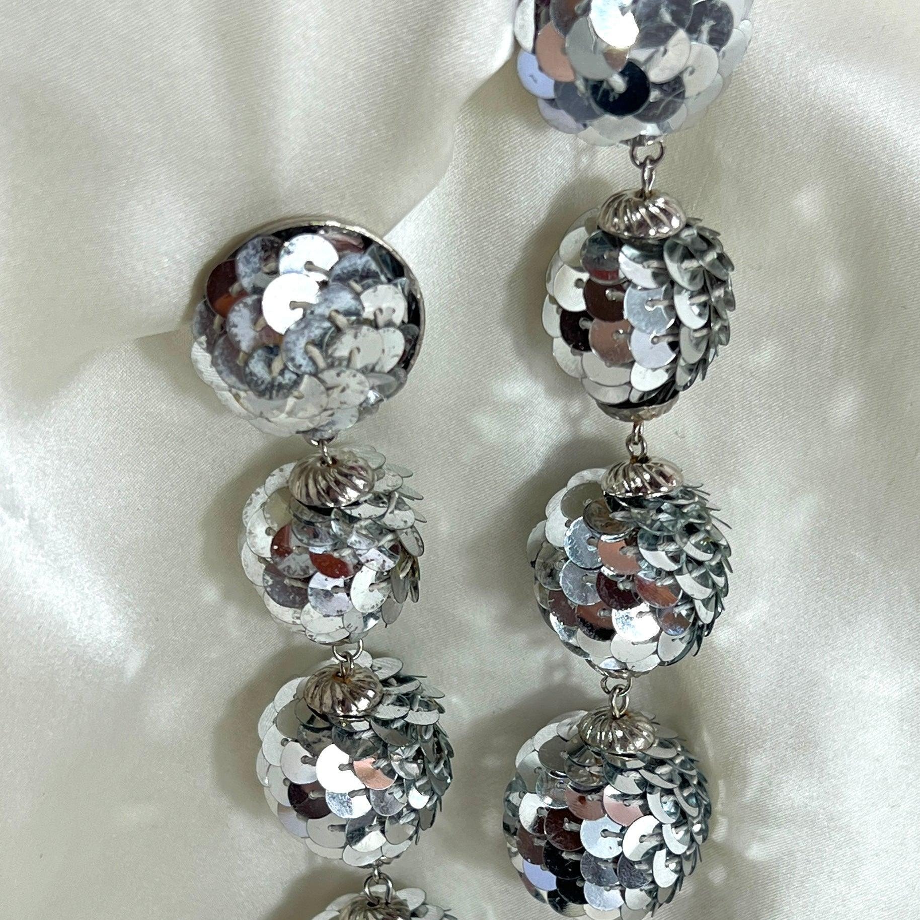 DISCOBALL SEQUIN CLIP EARRINGS - L'Officina General Store