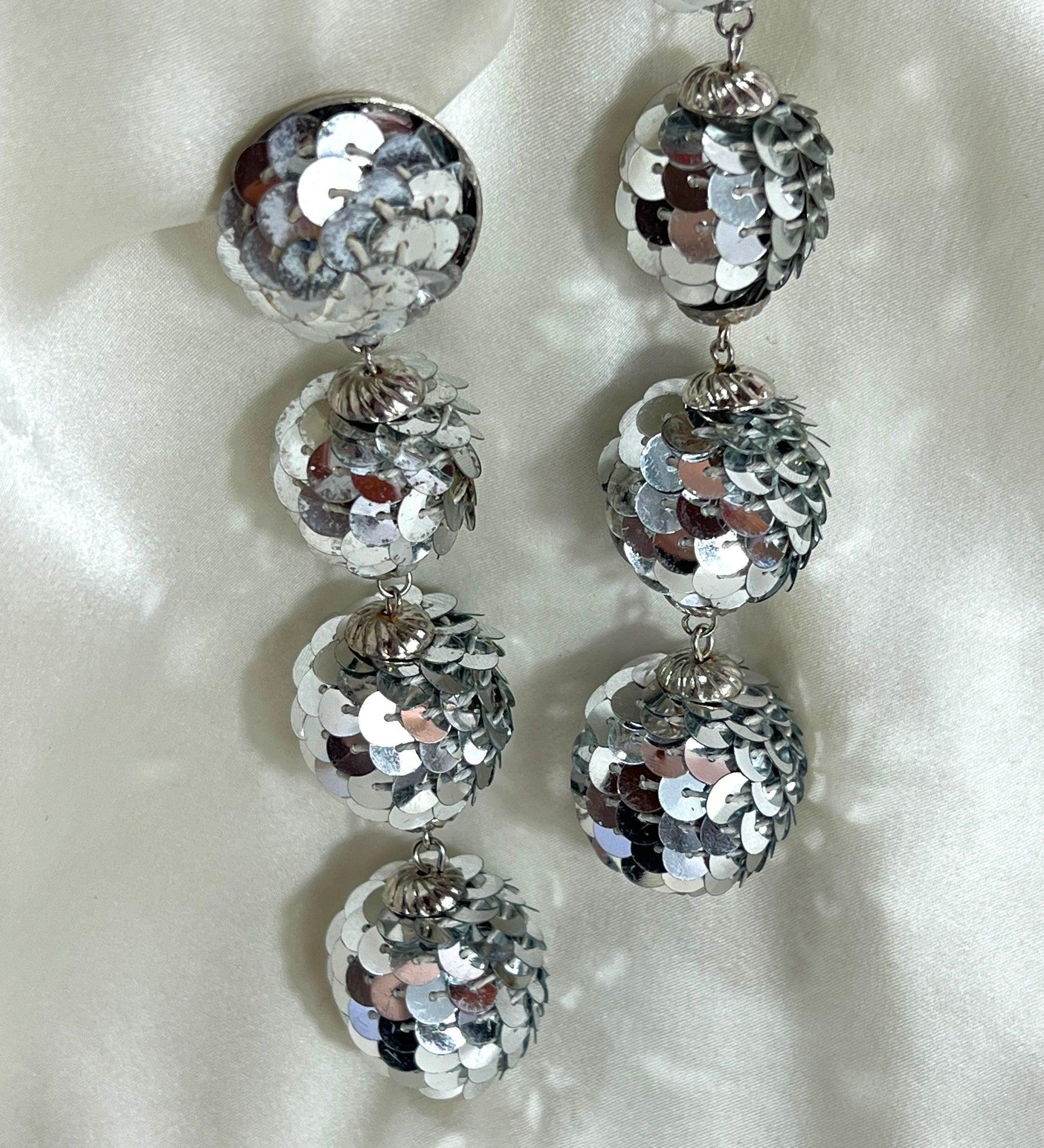 DISCOBALL SEQUIN CLIP EARRINGS - L'Officina General Store