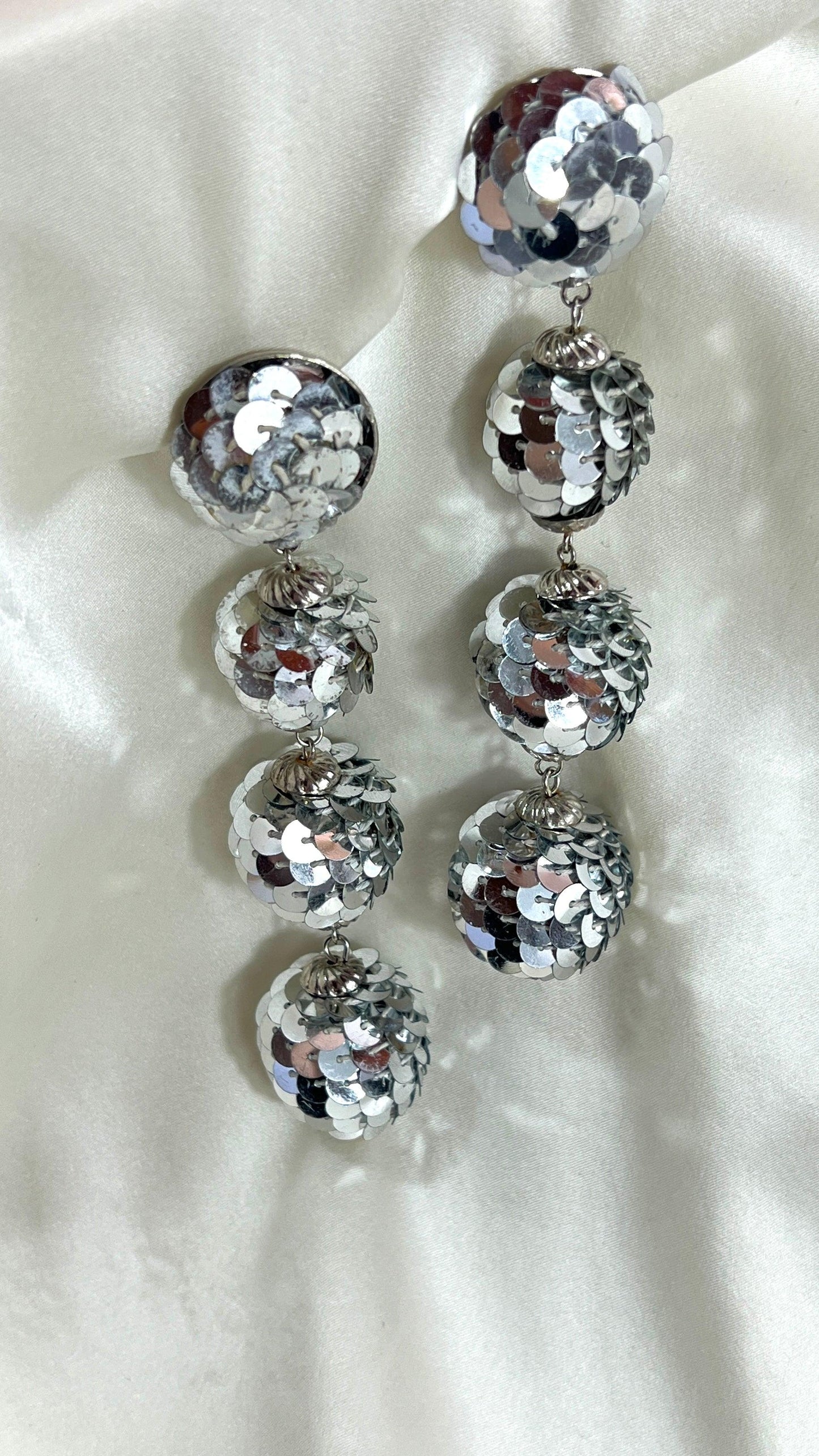 sequin discoball earrings